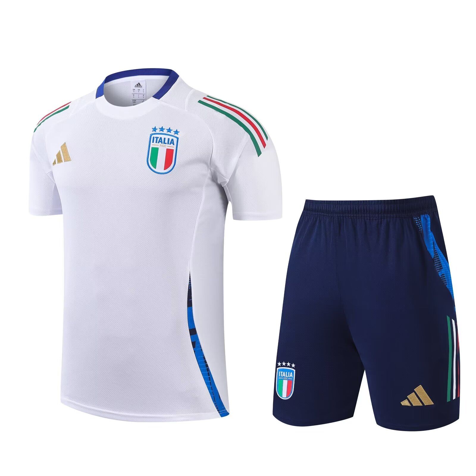 AAA Quality Italy 24/25 White/Blue Training Kit Jerseys